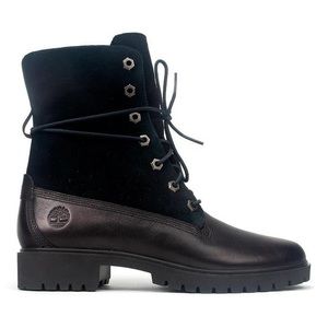 TIMBERLAND Authentics Fold Down Roll Top Black Lug Sole Chunky Combat Boot 7M